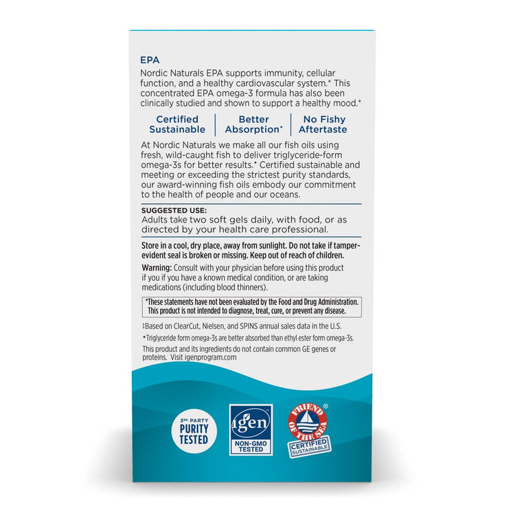 Nordic Naturals EPA, Lemon 60 Soft Gels