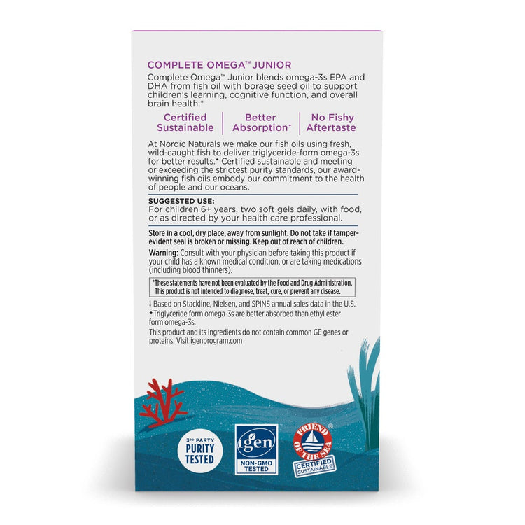 Nordic Naturals Complete Omega Junior (90 lemon softgels for ages 5+)