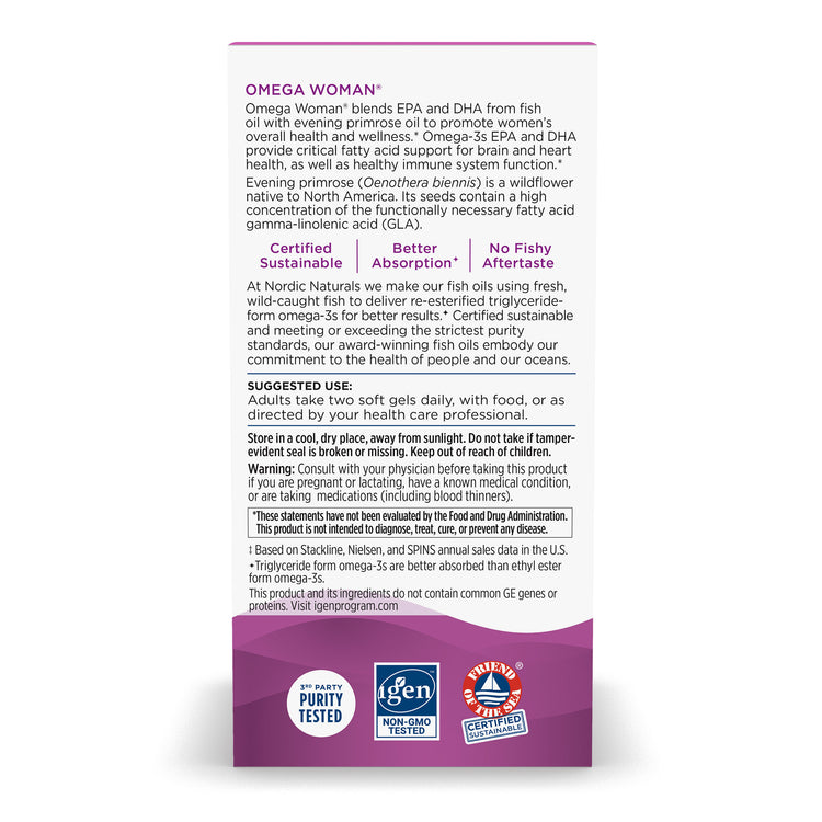 Nordic Naturals Omega Woman 120 soft gels