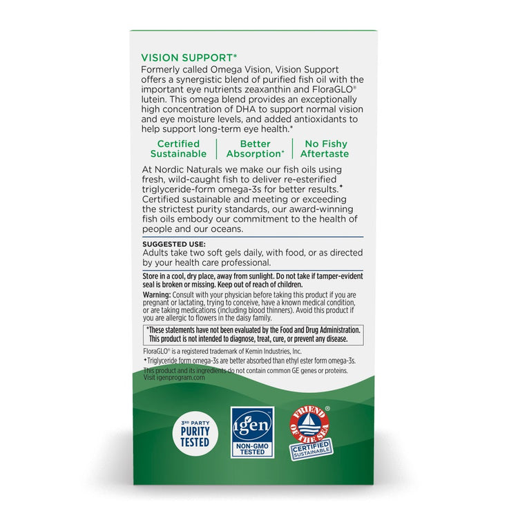 Nordic Naturals Vision Support, 60 soft gels