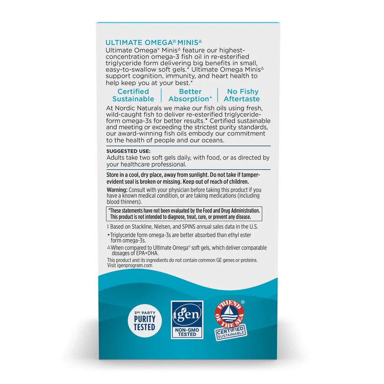 Nordic Naturals Ultimate Omega Minis, 60 Mini Soft Gels