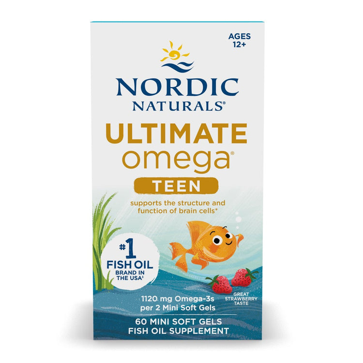 Nordic Naturals Ultimate Omega Teen Strawberry, 60 Soft Gels