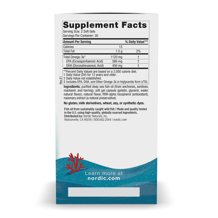 Nordic Naturals Ultimate Omega Teen Strawberry, 60 Soft Gels