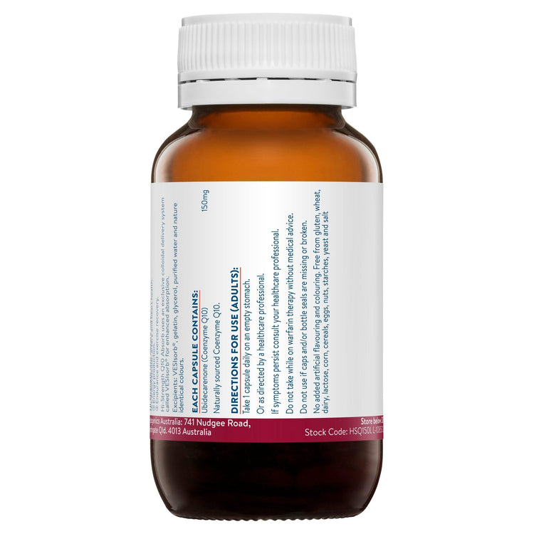 Ethical Nutrients Hi Strength Q10 Absorb 150mg, 60 caps - NZ Health Store