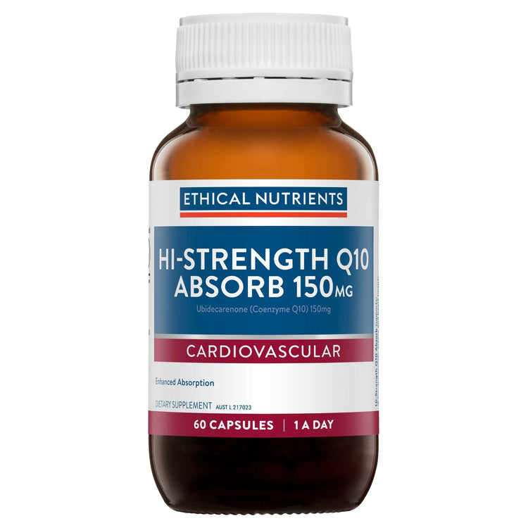 Ethical Nutrients Hi Strength Q10 Absorb 150mg, 60 caps - NZ Health Store