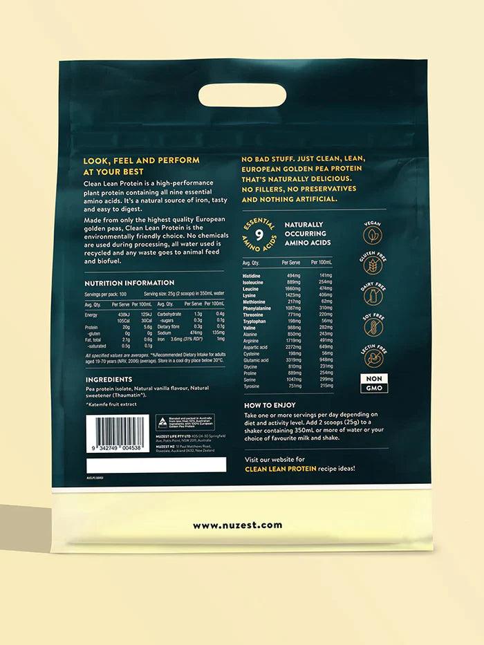 NuZest Clean Lean Protein, 2.5kg pouch - NZ Health Store