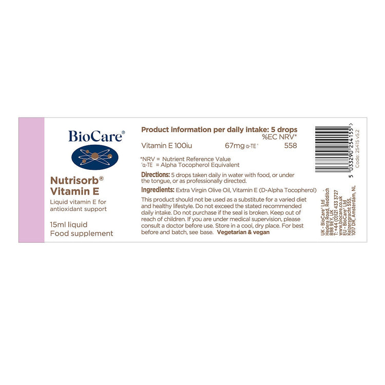 Biocare Nutrisorb Vitamin E 15ml