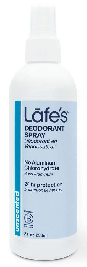 Lafe's Natural Deodorant Spray 118ml (4oz), Unscented