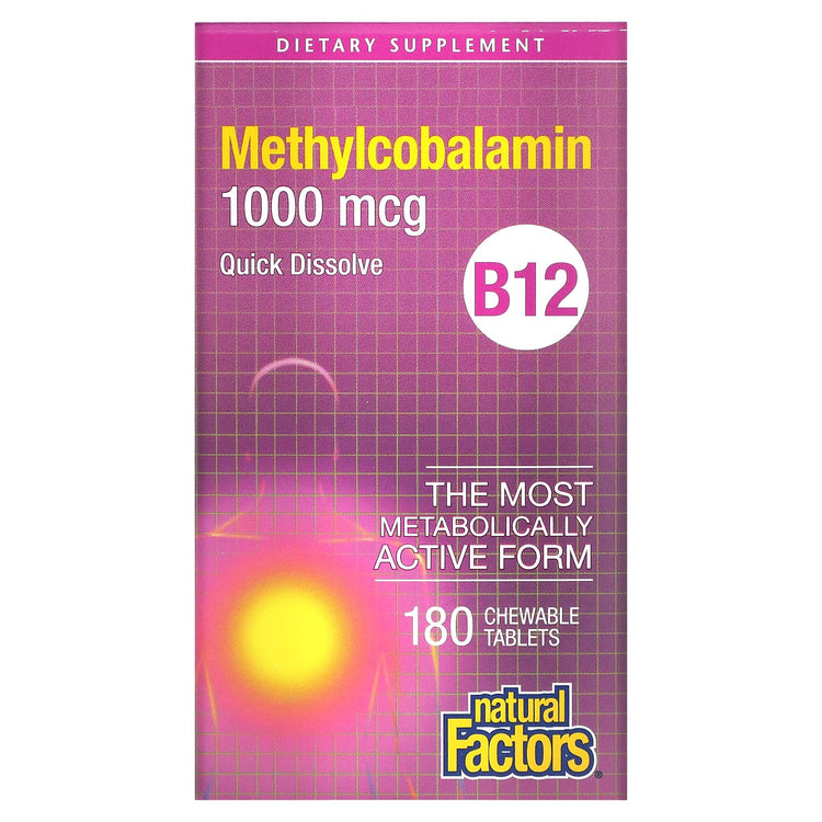 Natural Factors B12 Methylcobalamin 1,000 mcg