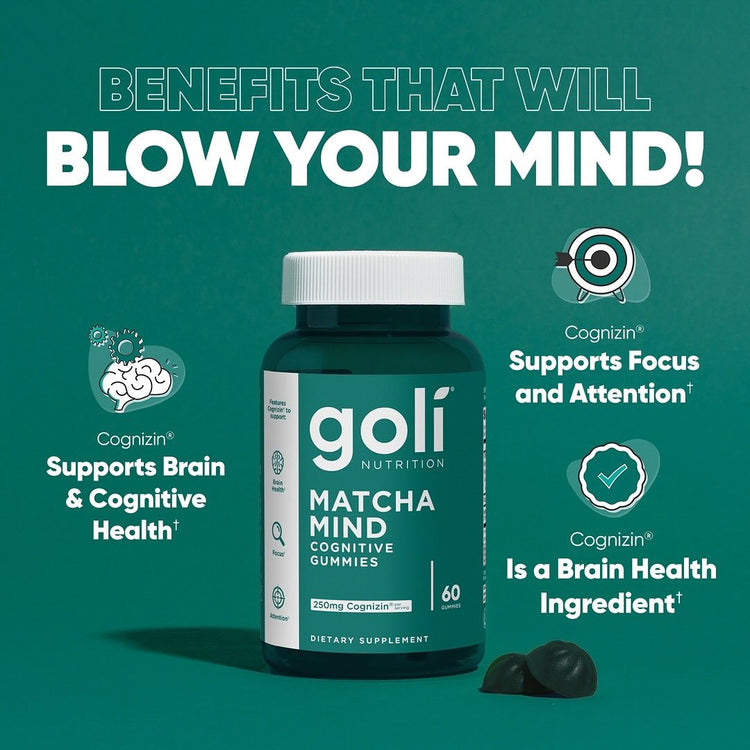 Goli Matcha Mind, 60 Gummies