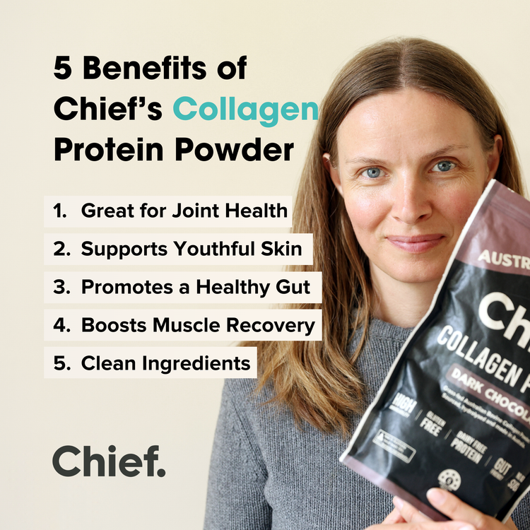 Chief Grass-fed Collagen Protein Powder Dark Chocolate, 450g