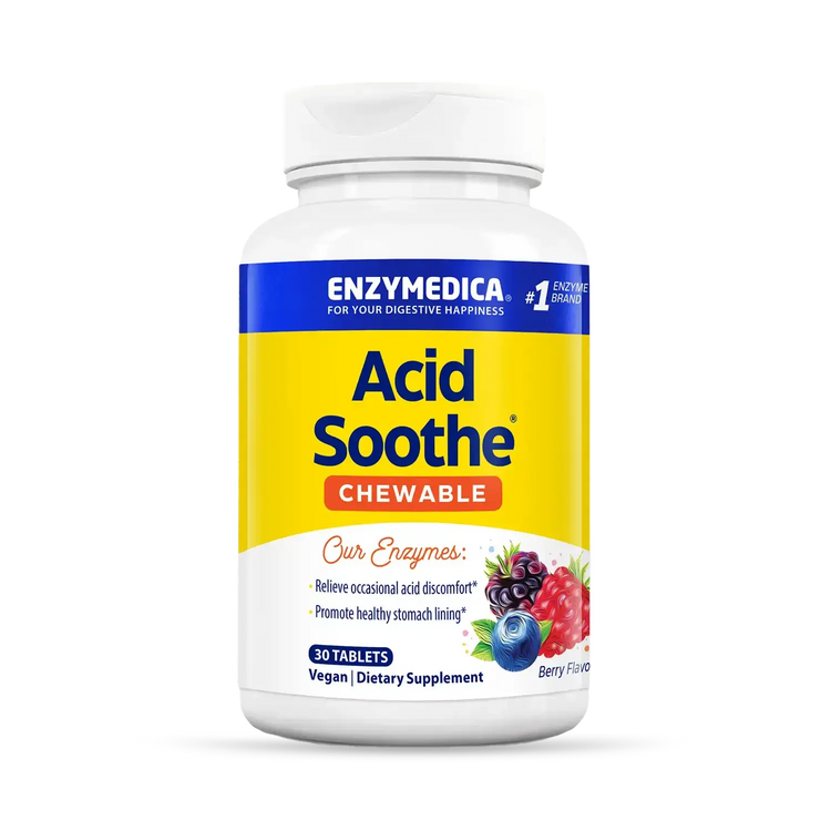 Enzymedica Acid Soothe Chewable, 30 Chewable Tablets