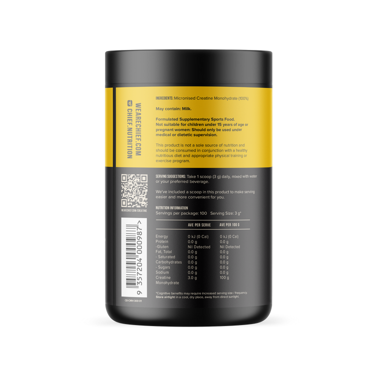 Chief Creatine Focus+ 300g | Pure Creatine Monohydrate