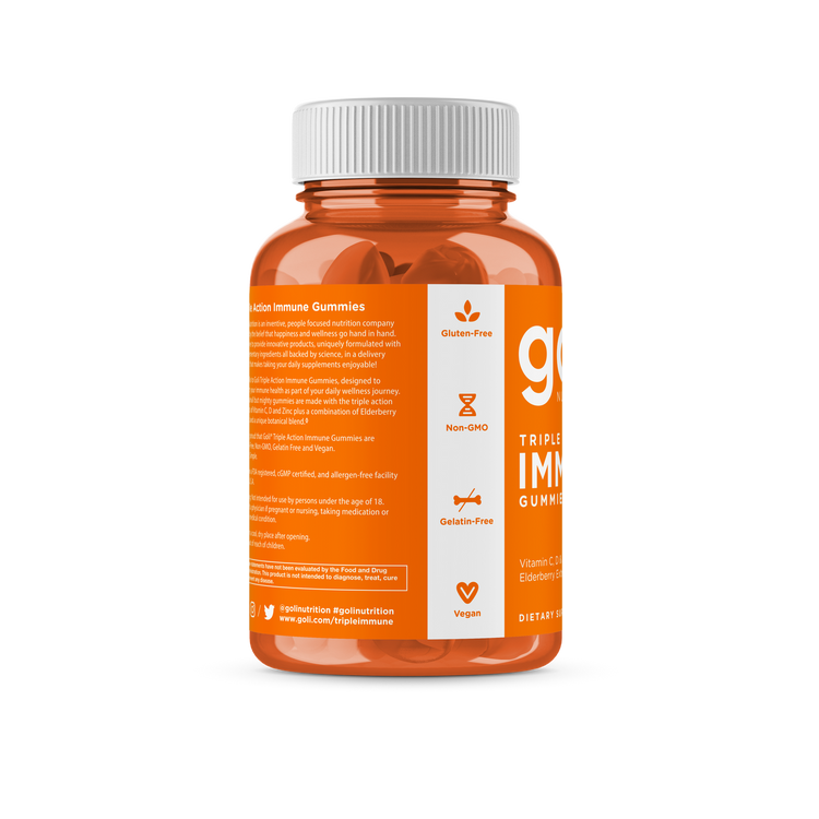 Goli Triple Action Immune Gummies, 60 Gummies