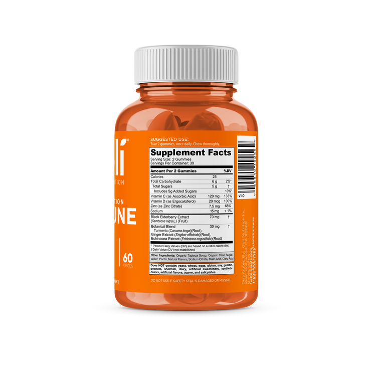 Goli Triple Action Immune Gummies, 60 Gummies