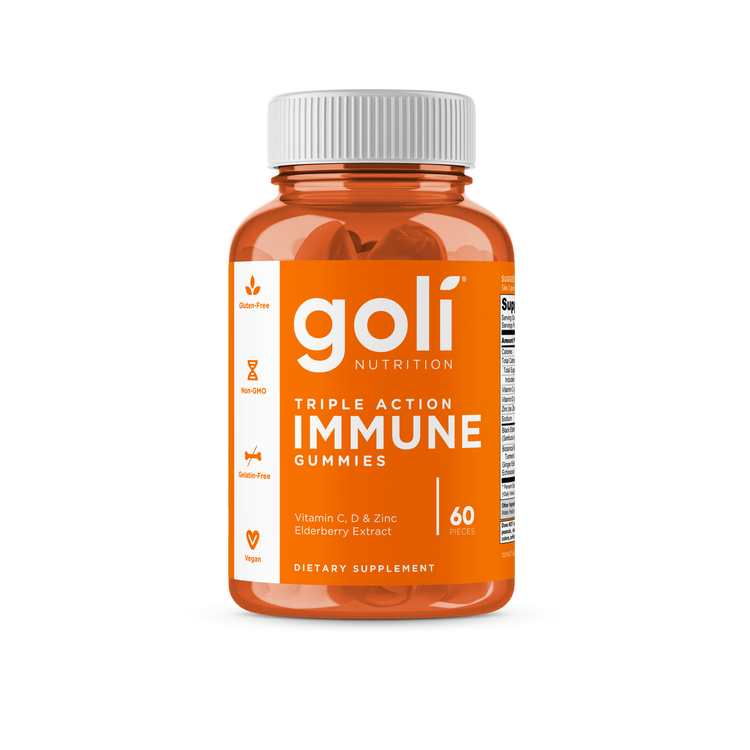 Goli Triple Action Immune Gummies, 60 Gummies