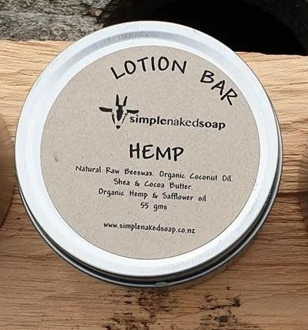 SNS Hemp Oil Lotion Bar, round bar (supplied in a travel tin) 55g - NZ Health Store
