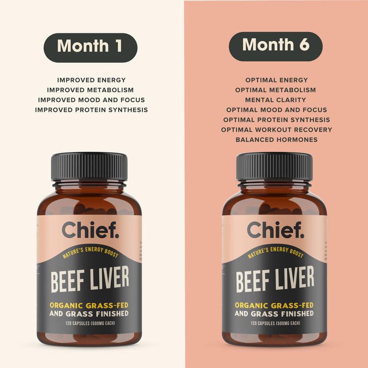 Chief Organic Beef Liver, 120 Capsules