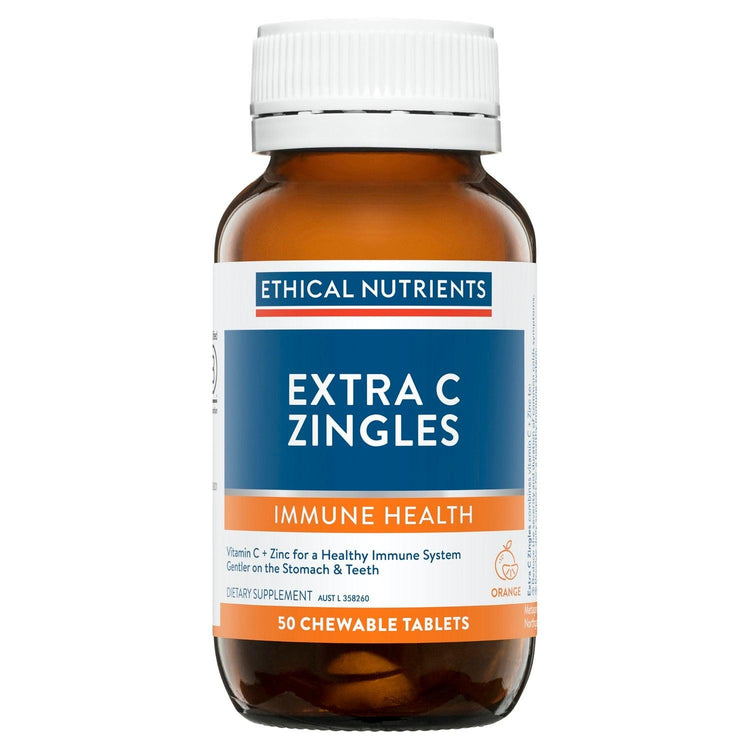 Ethical Nutrients Extra C Zingles, 50 Chewable Tablets - NZ Health Store