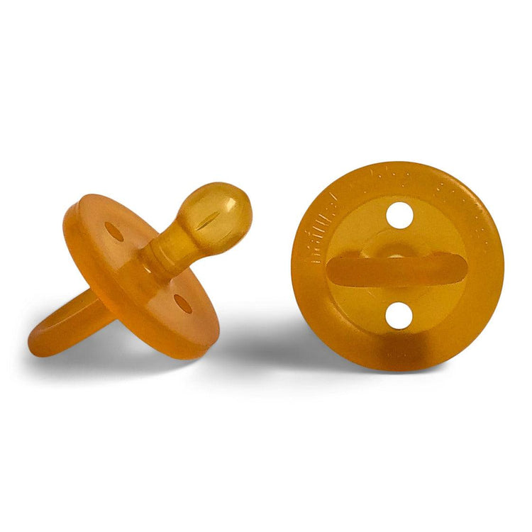 Natural Rubber Soothers Round Dummy - Twin Pack (Eco Packaging) - NZ Health Store
