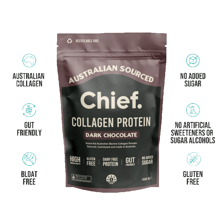Chief Grass-fed Collagen Protein Powder Dark Chocolate, 450g
