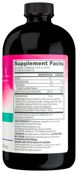 NeoCell Hyaluronic Acid, Berry, 473ml Liquid - NZ Health Store