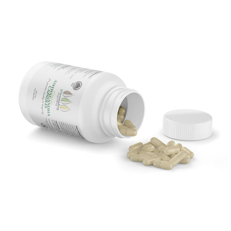 Green Trading Organic Ashwagandha Capsules (500mg), 120 Capsules - NZ Health Store