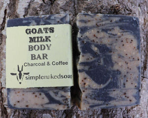 SNS Goats Milk Body Bar Charcoal & Coffee - NZ Health Store