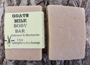 SNS Goats Milk Body Bar Oatmeal & Benonite Clay - NZ Health Store