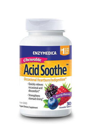 Enzymedica Acid Soothe Chewable Tablets, 30 capsules - NZ Health Store