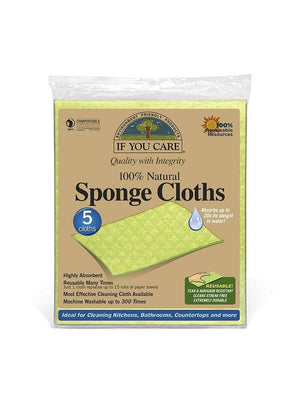 If You Care, Sponge Cloths, 5 Pack - NZ Health Store