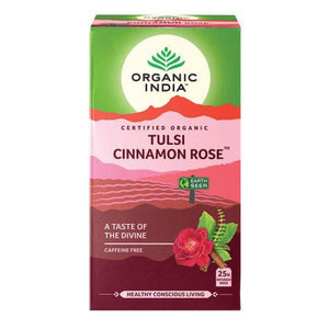 Organic India Tulsi Cinnamon Rose, 25 tea bags - NZ Health Store