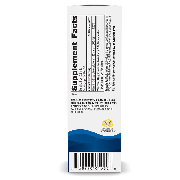 Nordic Naturals Plant-Based Vitamin D3 Liquid 30ml
