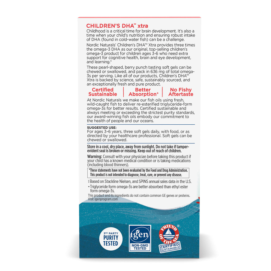 Nordic Naturals Children's DHA Xtra 90 Soft Gels