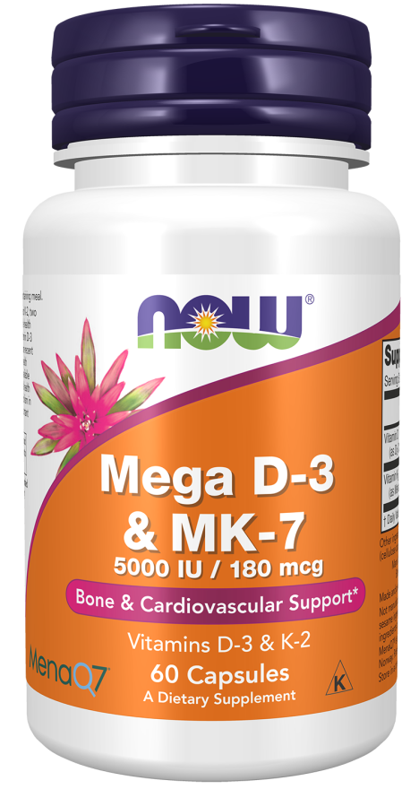 Now Mega Vitamin D-3 5,000IU  & MK-7 180mcg