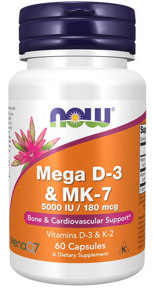 Now Mega Vitamin D-3 5,000IU  & MK-7 180mcg