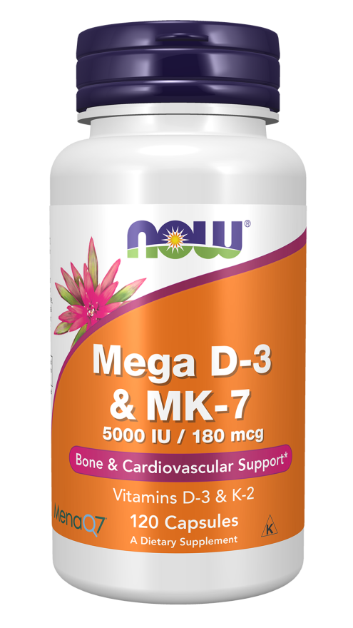 Now Mega Vitamin D-3 5,000IU  & MK-7 180mcg