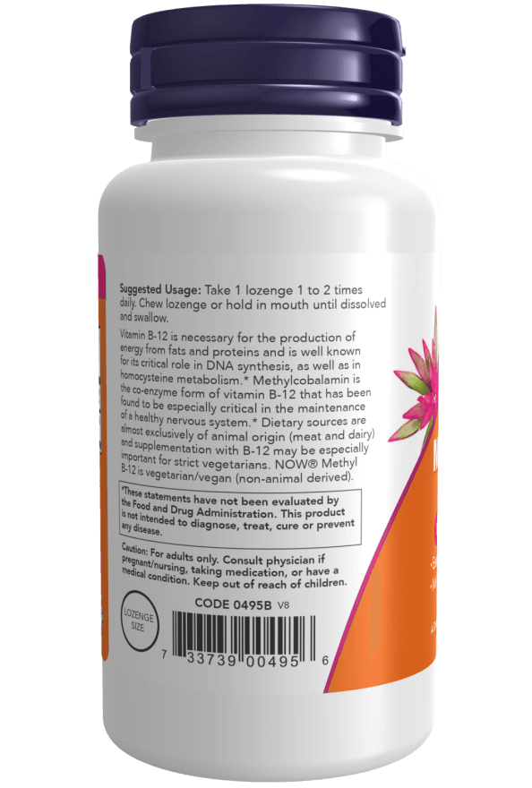 Now Methyl B-12 1,000 mcg 100 Lozenges - NZ Health Store