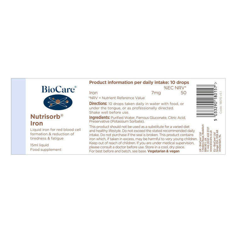 Biocare Nutrisorb Iron, 15ml