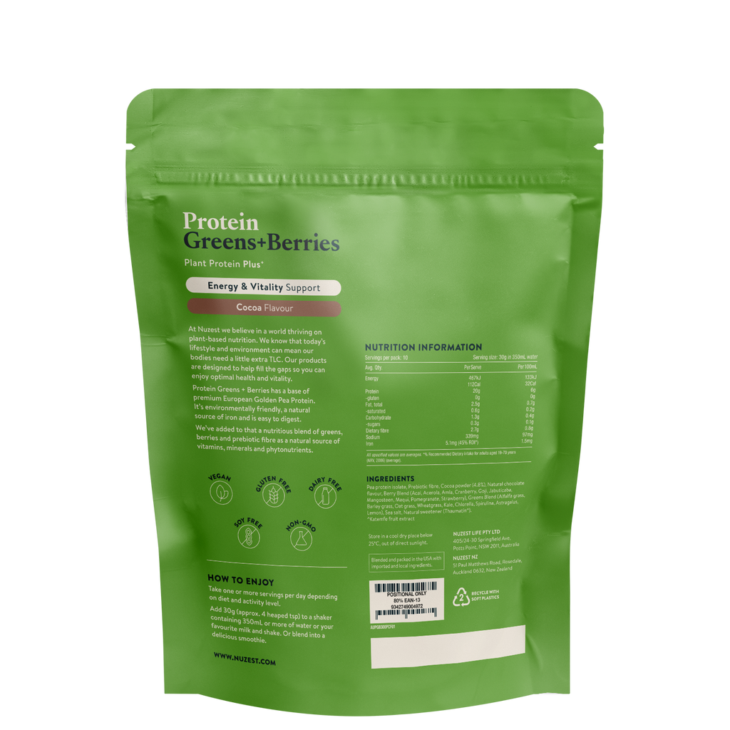 NuZest Protein Greens + Berries 300g