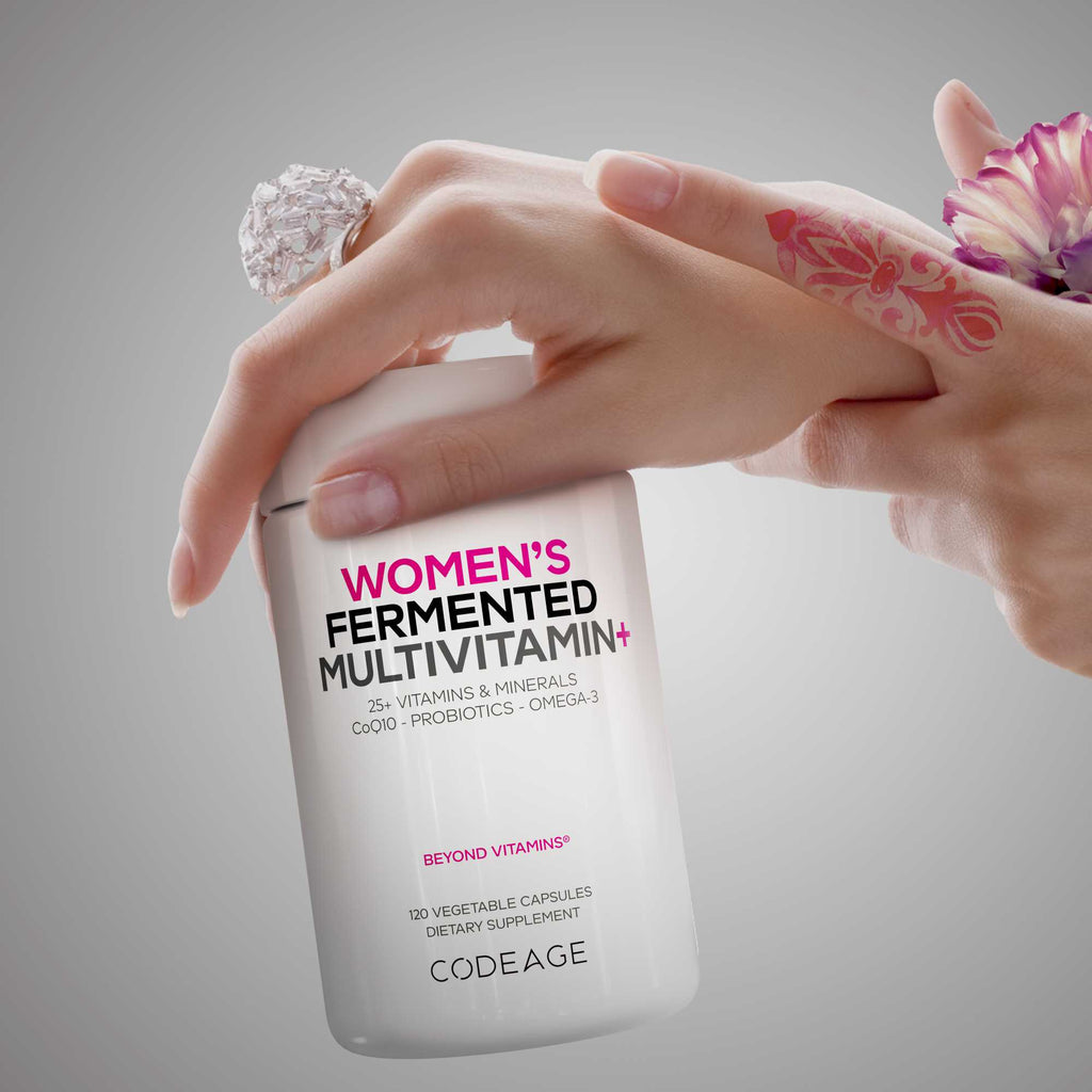 Codeage Women's Fermented Multivitamin+ 120 Vegetable Capsules