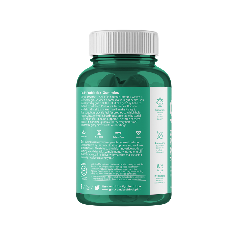 Goli Pre Post + Probiotic Gummies, 60 Gummies