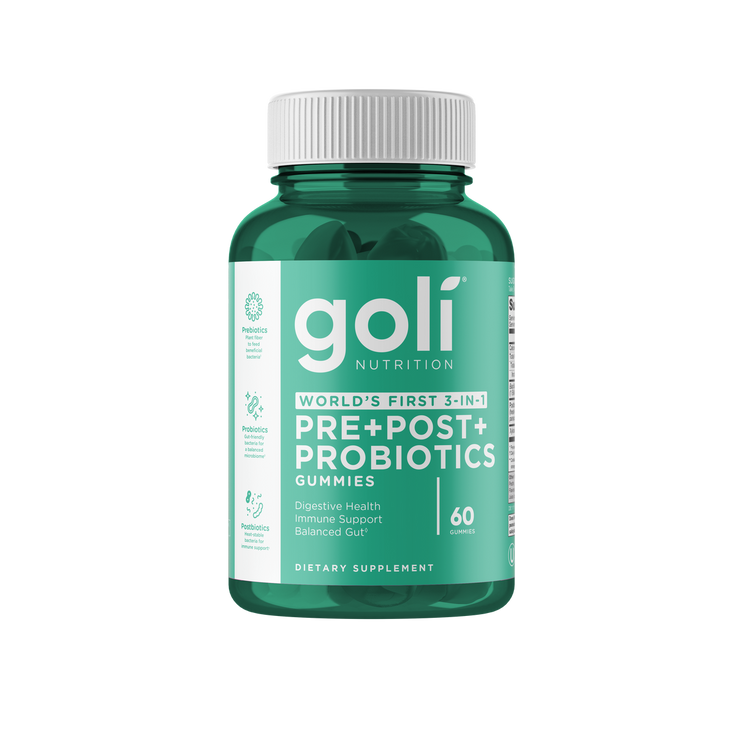 Goli Pre Post + Probiotic Gummies, 60 Gummies