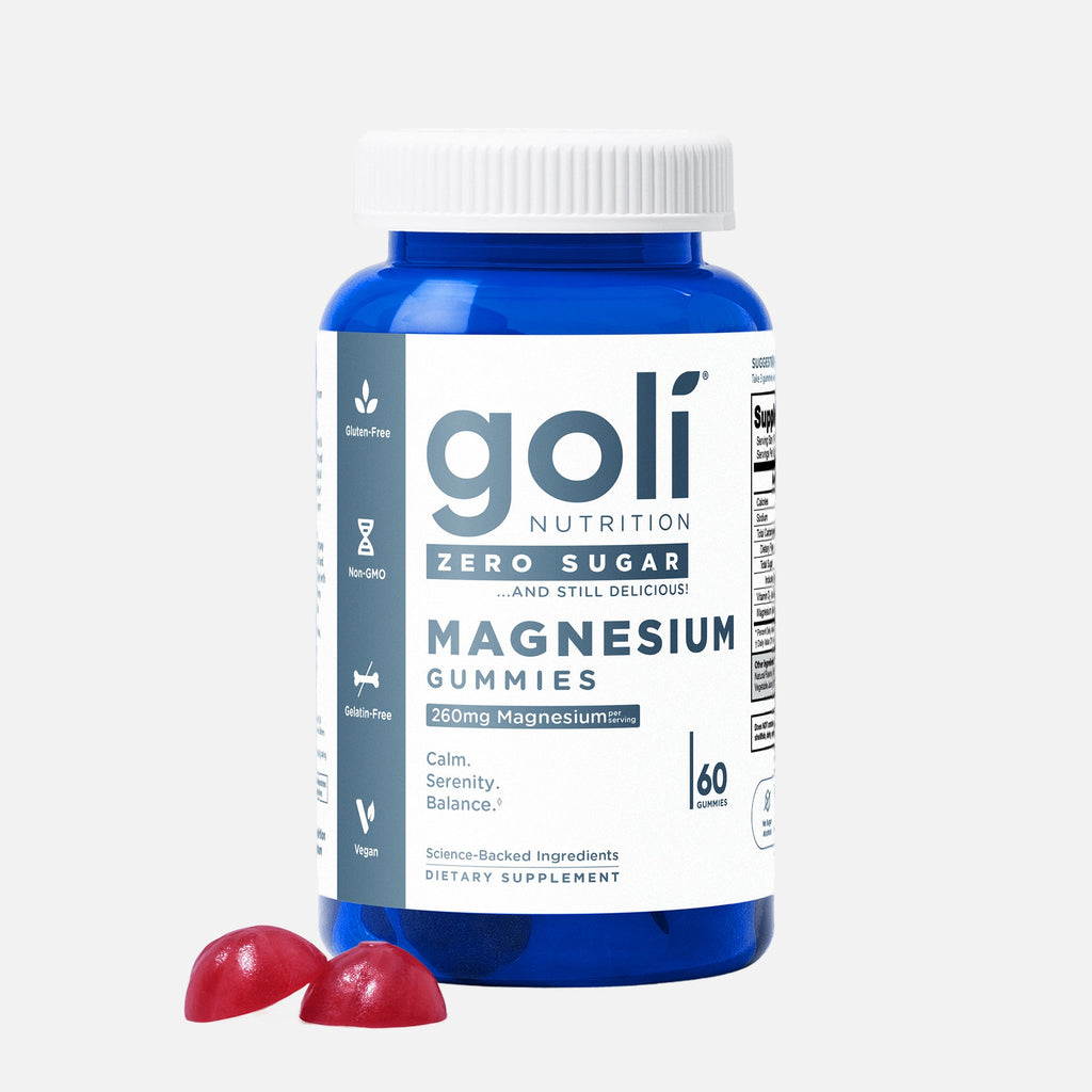 Goli Magnesium Gummies - Zero Sugar, 60 Gummies
