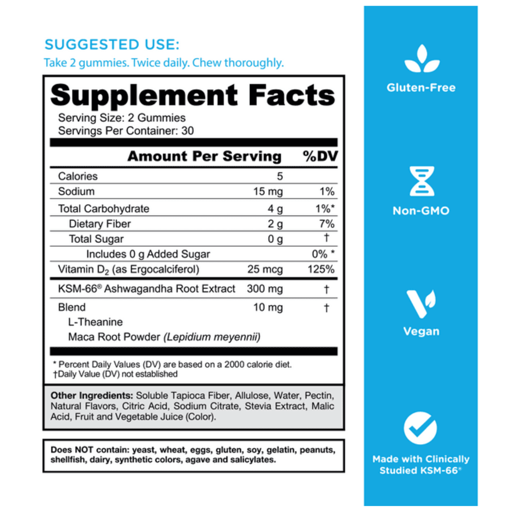 Goli Ashwagandha Gummies - Zero Sugar, 60 Gummies
