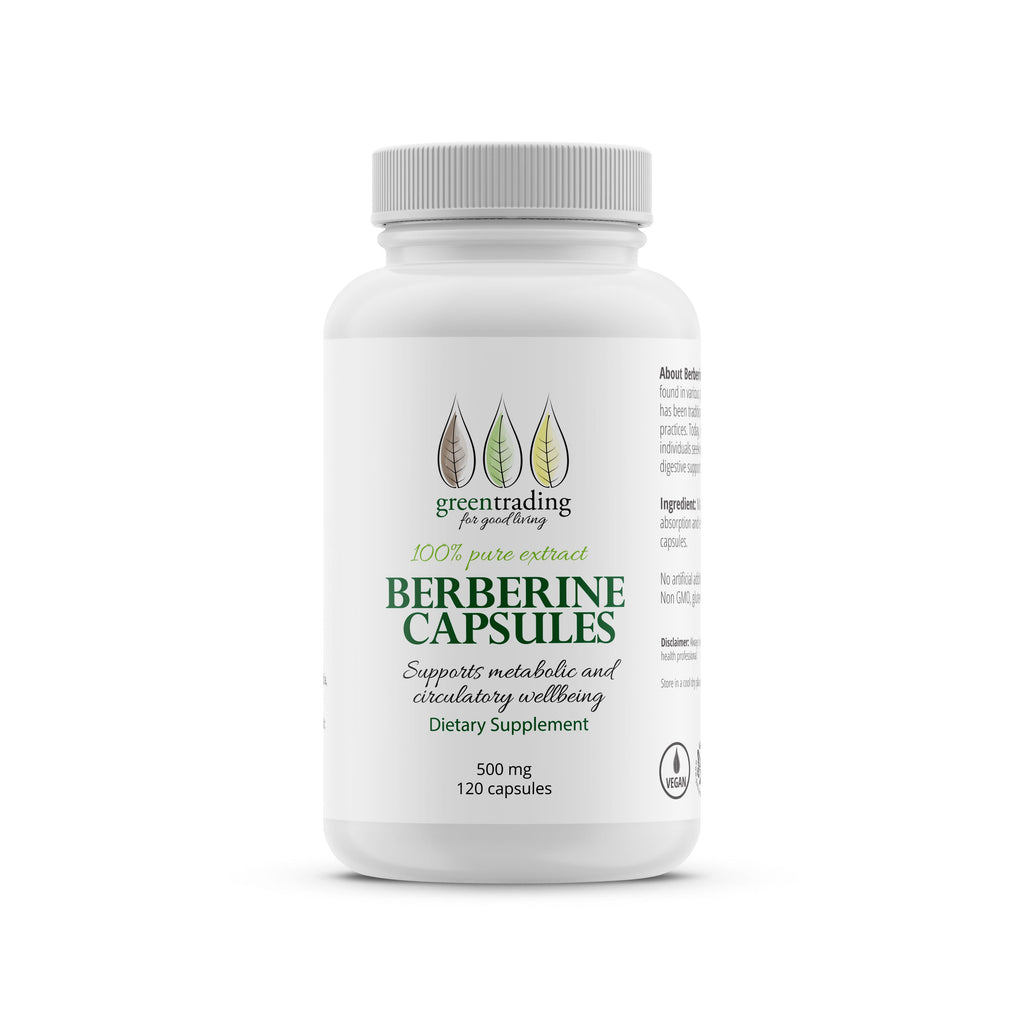 Green Trading Berberine Capsules 500mg, 120 Capsules