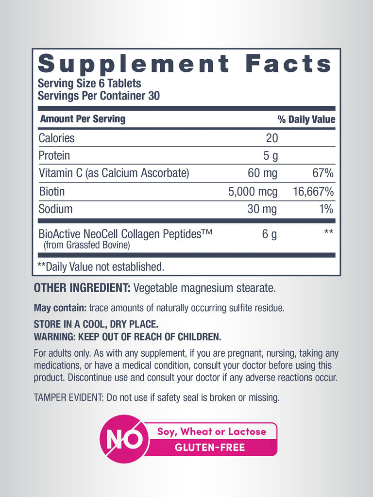 Neocell Grassfed Collagen Peptides + C & Biotin