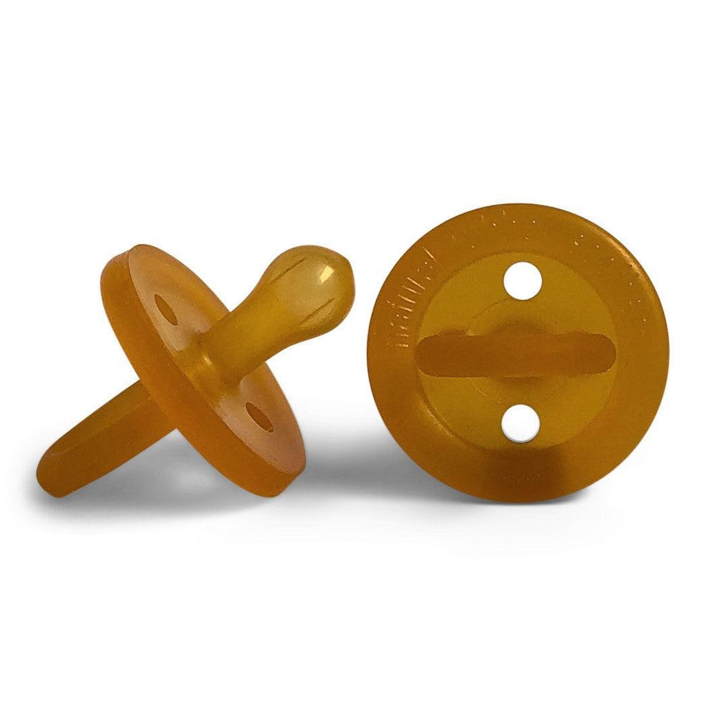 Natural Rubber Soothers Round Dummy - Twin Pack (Eco Packaging)