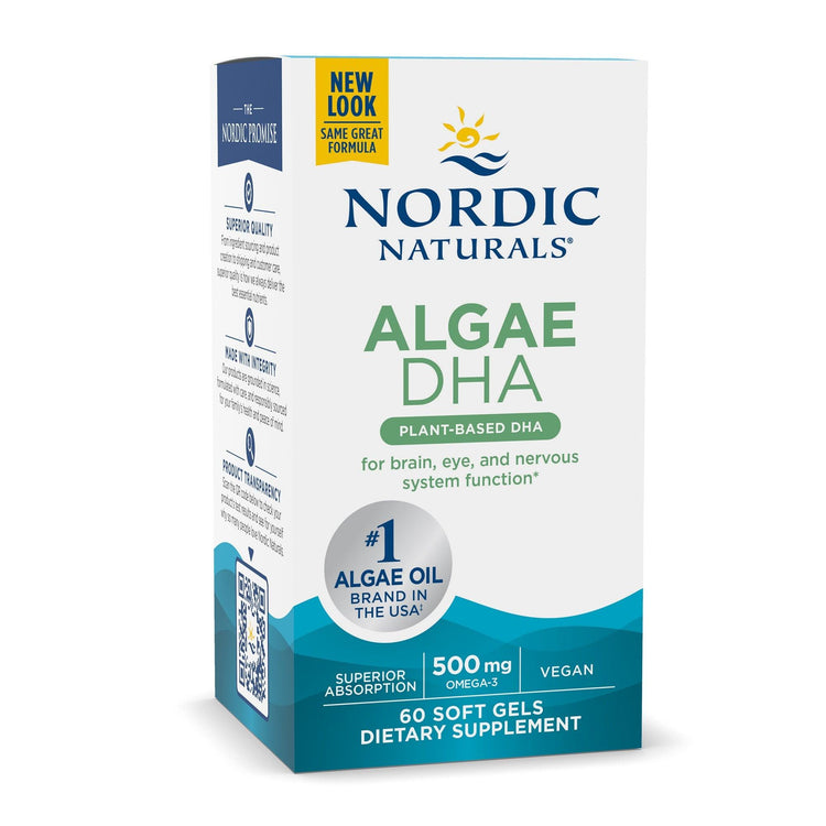 Nordic Naturals Algae DHA 500 mg, 60 Soft Gels - NZ Health Store