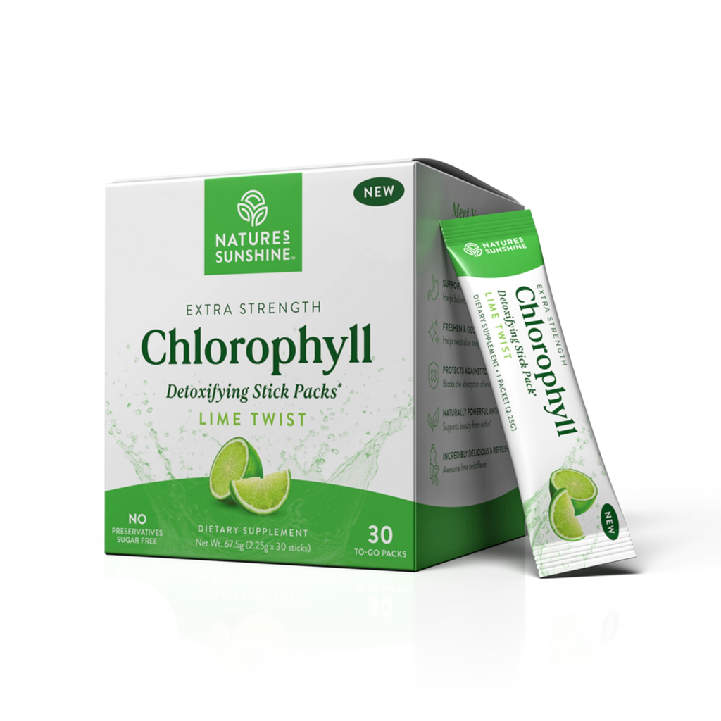Natures Sunshine Chlorophyll Stick Pack - Lime Twist, 30 pack